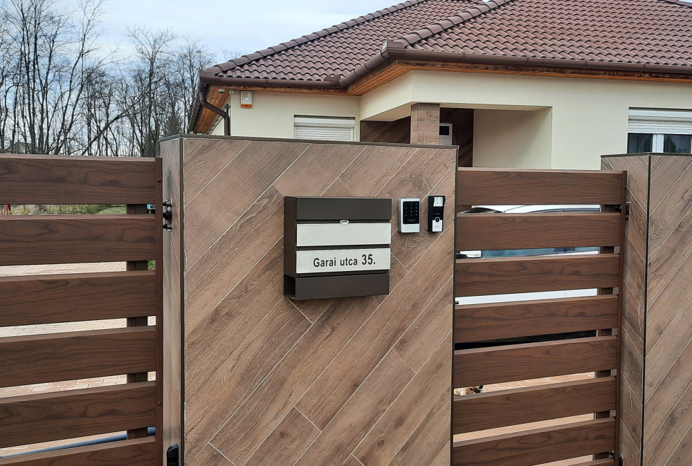 Postaláda Fence Design II. inox, barna, 1,postaladauzlet.hu